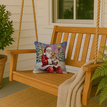 Load image into Gallery viewer, Norfolk Terrier with Santa Claus Throw Pillow