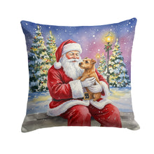 Load image into Gallery viewer, Norfolk Terrier with Santa Claus Throw Pillow