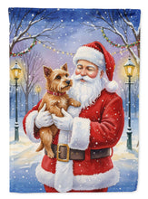 Load image into Gallery viewer, Norwich Terrier with Santa Claus House Flag