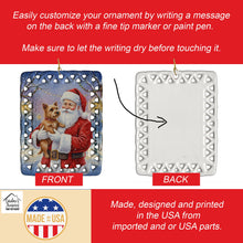 Load image into Gallery viewer, Norwich Terrier with Santa Claus Porcelain Ornament