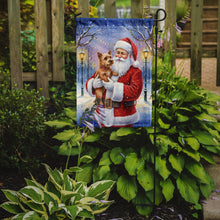 Load image into Gallery viewer, Norwich Terrier with Santa Claus Garden Flag