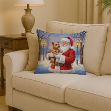 Load image into Gallery viewer, Norwich Terrier with Santa Claus Throw Pillow
