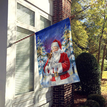 Load image into Gallery viewer, Papillon with Santa Claus House Flag