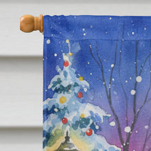Load image into Gallery viewer, Papillon with Santa Claus House Flag