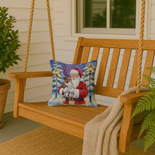 Load image into Gallery viewer, Papillon with Santa Claus Throw Pillow