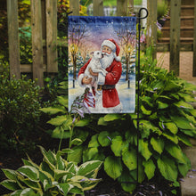 Load image into Gallery viewer, White Pit Bull Terrier with Santa Claus Garden Flag