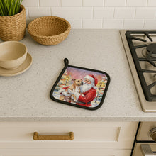 Load image into Gallery viewer, Pit Bull Terrier with Santa Claus Pair of Pot Holders