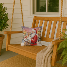 Load image into Gallery viewer, Pit Bull Terrier with Santa Claus Throw Pillow