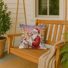 Load image into Gallery viewer, Pit Bull Terrier with Santa Claus Throw Pillow
