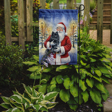 Load image into Gallery viewer, Black Pomeranian with Santa Claus Garden Flag