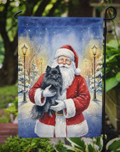 Load image into Gallery viewer, Black Pomeranian with Santa Claus Garden Flag