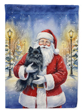 Load image into Gallery viewer, Black Pomeranian with Santa Claus Garden Flag
