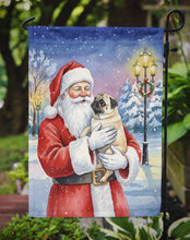 Load image into Gallery viewer, Pug with Santa Claus Garden Flag