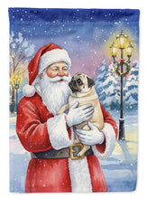 Load image into Gallery viewer, Pug with Santa Claus Garden Flag