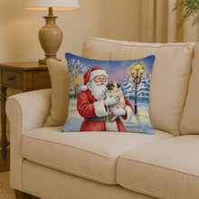 Load image into Gallery viewer, Pug with Santa Claus Throw Pillow