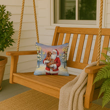 Load image into Gallery viewer, Redbone Coonhound with Santa Claus Throw Pillow