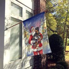 Load image into Gallery viewer, Rottweiler with Santa Claus House Flag
