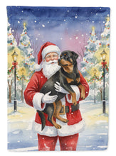 Load image into Gallery viewer, Rottweiler with Santa Claus House Flag