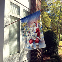 Load image into Gallery viewer, Samoyed with Santa Claus House Flag