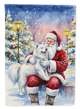 Load image into Gallery viewer, Samoyed with Santa Claus House Flag