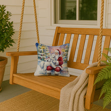 Load image into Gallery viewer, Samoyed with Santa Claus Throw Pillow