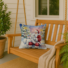 Load image into Gallery viewer, Samoyed with Santa Claus Throw Pillow