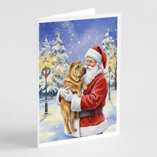 Load image into Gallery viewer, Shar Pei with Santa Claus Greeting Cards Pack of 8