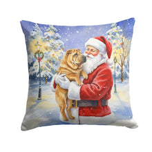 Load image into Gallery viewer, Shar Pei with Santa Claus Throw Pillow