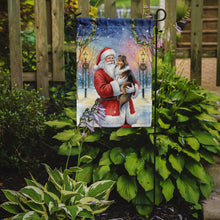 Load image into Gallery viewer, Sheltie with Santa Claus Garden Flag