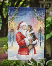 Load image into Gallery viewer, Sheltie with Santa Claus Garden Flag