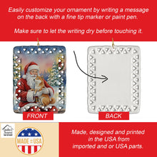 Load image into Gallery viewer, Shiba Inu with Santa Claus Porcelain Ornament