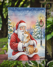 Load image into Gallery viewer, Shiba Inu with Santa Claus Garden Flag