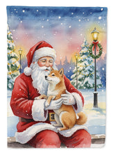 Load image into Gallery viewer, Shiba Inu with Santa Claus Garden Flag