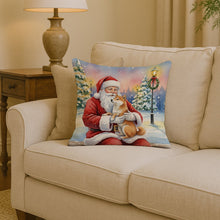 Load image into Gallery viewer, Shiba Inu with Santa Claus Throw Pillow