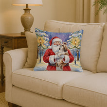 Load image into Gallery viewer, Shih Tzu with Santa Claus Throw Pillow