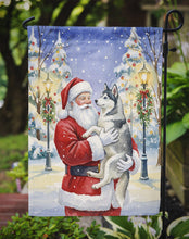 Load image into Gallery viewer, Siberian Husky with Santa Claus Garden Flag