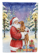 Load image into Gallery viewer, Vizsla with Santa Claus Garden Flag