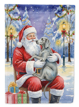 Load image into Gallery viewer, Weimaraner with Santa Claus House Flag