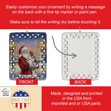 Load image into Gallery viewer, Welsh Springer Spaniel with Santa Claus Porcelain Ornament