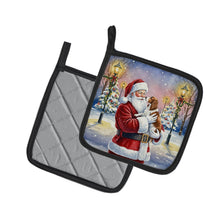 Load image into Gallery viewer, Welsh Springer Spaniel with Santa Claus Pair of Pot Holders