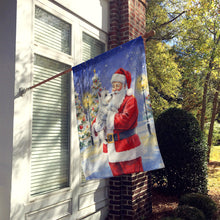 Load image into Gallery viewer, Westie with Santa Claus House Flag