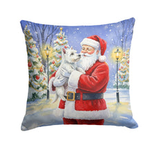 Load image into Gallery viewer, Westie with Santa Claus Throw Pillow