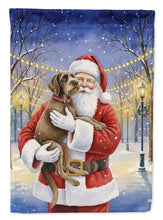 Load image into Gallery viewer, Wirehaired Pointing Griffon with Santa Claus House Flag