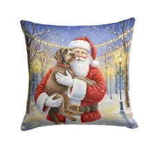 Load image into Gallery viewer, Wirehaired Pointing Griffon with Santa Claus Throw Pillow