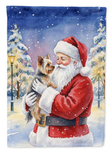 Load image into Gallery viewer, Yorkie with Santa Claus House Flag