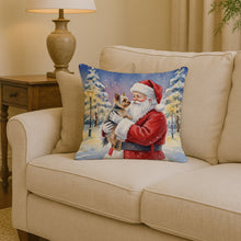 Load image into Gallery viewer, Yorkie with Santa Claus Throw Pillow