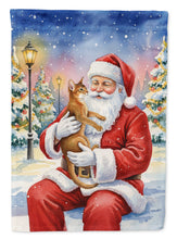 Load image into Gallery viewer, Abyssinian Cat with Santa Claus Garden Flag