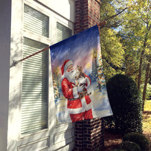 Load image into Gallery viewer, American Bobtail Cat with Santa Claus House Flag