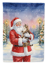 Load image into Gallery viewer, American Bobtail Cat with Santa Claus House Flag