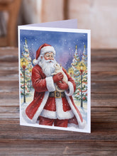 Load image into Gallery viewer, American Curl Cat with Santa Claus Greeting Cards Pack of 8